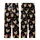 Cat Lovers' Black Whimsical Photo-Realistic Ginger Cat Faces & Hand-Drawn White Fish Skeletons Pattern Kid Satin Pajamas Set - 3