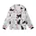 Cat Lovers' Playful Black White Hand-Drawn Cats All-Over Pattern with Silhouettes Line Art Paw Prints & MEOW Kid Satin Pajamas Set - 2