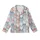 Cat Enthusiasts' Hand-Drawn Pastel Cartoon Cats Seamless Pattern with Bold Black Outlines Kid Satin Pajamas Set - 2
