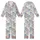 Cat Enthusiasts' Hand-Drawn Pastel Cartoon Cats Seamless Pattern with Bold Black Outlines Kid Satin Pajamas Set - 1