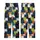 Cat Lovers' Whimsical Folk Art Cats Dense Pattern Hand-Drawn Illustrative Peeking Feline Faces Black Blue White Orange Teal Yellow Pink Kid Satin Pajamas Set - 3