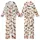 Dachshund Lovers' Whimsical Cartoon Brown Black Dachshunds, Red Pink Hearts & Playful Poses Cream Pattern Kid Satin Pajamas Set - 1