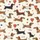 Dachshund Lovers' Whimsical Cartoon Brown Black Dachshunds, Red Pink Hearts & Playful Poses Cream Pattern Kid Satin Pajamas Set - 4