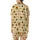Nature Lovers' Whimsical Orange Yellow Gingham Sunflowers Pastel Green Stems Tiny Yellow Stars Satin Short-Sleeve Pajamas Set - 3