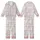 Cat Lovers' Whimsical Cartoon Cats All-Over Pastel Pink Grey Peach Pattern Kid Satin Pajamas Set - 1