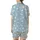 Cat Lovers' Whimsical Black Cartoon Cats Golden Yarn Paw Prints Light Sky Blue Pattern Satin Short-Sleeve Pajamas Set - 3