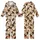 Whimsical Style Fans' Adorable Cream Brown Owl Face Seamless Pattern Plush Flat Cartoon Style Kid Satin Pajamas Set - 1