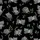 Cat Lovers' Illustrative Playful Kittens Charcoal Stripes White Fur Sky Blue Eyes Flat Black Pattern Satin Short-Sleeve Pajamas Set - 4
