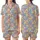 Kids' Sweet Pastel Pink Blue Yellow Lavender All-Over Cartoon Cats Bears Bunnies Pattern with Heart Glasses Bows Kid Satin Pajamas Set - 1