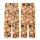 Cat Lovers' Whimsical Grumpy Fluffy Cat Sushi Nigiri & Maki All-Over Pattern on Vivid Tangerine Orange Kid Satin Pajamas Set - 3