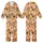 Cat Lovers' Whimsical Grumpy Fluffy Cat Sushi Nigiri & Maki All-Over Pattern on Vivid Tangerine Orange Kid Satin Pajamas Set - 1