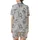 Cat Lovers' Whimsical Black White Cats Entangled Bright Christmas Lights All-Over Pattern Satin Short-Sleeve Pajamas Set - 3