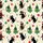 Cat Lovers' Whimsical Christmas Black Cats Pattern, Light Cream Festive Illustration, Red Green Yellow Kid Satin Pajamas Set - 4