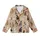 Cat Lovers' Warm Beige Seamless Pattern Diverse Rear-View Cats Calico Tabby Tuxedo Cream Black Gray Brown Fur Kid Satin Pajamas Set - 2