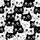 Cat Lovers' Black & White Minimalist Cartoon Cat Face Dense Seamless All-Over Print Satin Short-Sleeve Pajamas Set - 4
