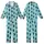 Cat Lovers' Playful Black Cats White Crescent Moons Twinkle Stars Light Aqua Whimsical Pattern Kid Satin Pajamas Set - 1
