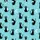 Cat Lovers' Playful Black Cats White Crescent Moons Twinkle Stars Light Aqua Whimsical Pattern Kid Satin Pajamas Set - 4