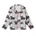 Cat Lovers' Whimsical Black White Gray Pink Cartoon Cat Faces Curious Smiling Sleepy Pattern Kid Satin Pajamas Set - 2