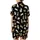 Cat Lovers' Cute Black Tan White Playful Cartoon Cats Paw Print Seamless Pattern Satin Short-Sleeve Pajamas Set - 3