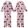 Halloween Cat Lovers' Whimsical Light Pink Black Cat Bright Pink Witch Hat All-Over Pattern with Jack-O'-Lanterns and Ghosts Kid Satin Pajamas Set - 1
