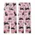 Halloween Cat Lovers' Whimsical Light Pink Black Cat Bright Pink Witch Hat All-Over Pattern with Jack-O'-Lanterns and Ghosts Kid Satin Pajamas Set - 3