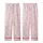 Whimsical Hearts' Charming Hand-Drawn Pastel Pink Scattered Teddy Bear Bunny Whimsical Bow Star Pattern Kid Satin Pajamas Set - 3