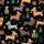 Dog Owners' Cute Cartoon Black Christmas Dog Pattern with Festive Santa Hats & Candy Canes Kid Satin Pajamas Set - 4