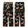 Dog Owners' Cute Cartoon Black Christmas Dog Pattern with Festive Santa Hats & Candy Canes Kid Satin Pajamas Set - 3