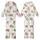 Whimsical Art Lovers' Warm Brown Sleepy Bear Celestial Moon Star Pastel Blue White Print Kid Satin Pajamas Set - 1