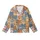 Cat Lovers' All-Over Seamless Cute Expressive Cartoon Cats Pattern, Flat Vector Art, Peach, Blue, Caramel, Pink on White Kid Satin Pajamas Set - 2