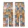 Cat Lovers' All-Over Seamless Cute Expressive Cartoon Cats Pattern, Flat Vector Art, Peach, Blue, Caramel, Pink on White Kid Satin Pajamas Set - 3