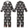 Kitten Lovers' Photorealistic White Ginger Kittens Blue Eyes Dark Denim Pockets Pattern Kid Satin Pajamas Set - 1