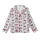 Women's Cute Simplified Cartoon Cow All-Over Pattern Pink Bows Lucky Black Text White Background Kid Satin Pajamas Set - 2