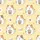 Cat Lovers' Kawaii Calico Cat Boba Tea Pastel Yellow Polka Dot Pattern with Taupe Paw Prints Light Orange Hearts Satin Short-Sleeve Pajamas Set - 4