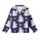 Cat Lovers' Dreamy Whimsical White Cats Teal Eyes Pink Flower Crowns Indigo Cherry Blossom Pattern Kid Satin Pajamas Set - 2