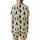 Cat Lovers' Whimsical Christmas Black Cats Pattern, Light Cream Festive Illustration, Red Green Yellow Satin Short-Sleeve Pajamas Set - 3