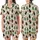 Cat Lovers' Whimsical Christmas Black Cats Pattern, Light Cream Festive Illustration, Red Green Yellow Satin Short-Sleeve Pajamas Set - 1
