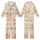 Cat Lovers' Whimsical Plump Cartoon Cats Seamless Pattern in Pastel Grey-Blue Ginger Cream, Pale Peach Background, Paw Prints & Fish Bones Kid Satin Pajamas Set - 1
