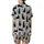 Cat Lovers' Whimsical Black Cat Pattern on Light Heather Gray, Playful Poses, White Eyes, Teal Pupils, Cartoon Style Satin Short-Sleeve Pajamas Set - 3