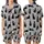 Cat Lovers' Whimsical Black Cat Pattern on Light Heather Gray, Playful Poses, White Eyes, Teal Pupils, Cartoon Style Satin Short-Sleeve Pajamas Set - 1