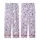 Cat Lovers' Whimsical Flat White Cartoon Cats, Black Paw Prints & Yarn Balls on Light Lavender Pattern Kid Satin Pajamas Set - 3