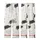 Cat Lovers' Whimsical Fluffy Happy Cats Sketchy Seamless Pattern Black White Grey Beige Distressed Kid Satin Pajamas Set - 3