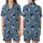 Cat Lovers' Whimsical Muted Blue Black Cat Playful Starry Moon Seamless Pattern Satin Short-Sleeve Pajamas Set - 1