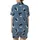 Cat Lovers' Whimsical Muted Blue Black Cat Playful Starry Moon Seamless Pattern Satin Short-Sleeve Pajamas Set - 3