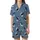 Cat Lovers' Whimsical Muted Blue Black Cat Playful Starry Moon Seamless Pattern Satin Short-Sleeve Pajamas Set - 2