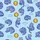 Cat Lovers' Whimsical Cartoon Periwinkle Indigo Napping Cats & Bright Yellow Suns Sky Blue Seamless Pattern Kid Satin Pajamas Set - 4
