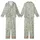 Cat Lovers' Whimsical Hand-Drawn Sketchy Cats Dark Brown Line Art Pale Sage Green Seamless Pattern Kid Satin Pajamas Set - 1