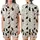 Cat Lovers' Whimsical Hand-Drawn Black Doodle Cats Soft Cream Seamless Pattern, Stars, Fishbones, Yarn, Meow Purr Satin Short-Sleeve Pajamas Set - 1