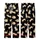 Cat Lovers' Whimsical Black Seamless Pattern with White & Orange-Tan Flat Cartoon Cats & Pink Accents Kid Satin Pajamas Set - 3