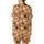 Cat Lovers' Whimsical Grumpy Fluffy Cat Sushi Nigiri & Maki All-Over Pattern on Vivid Tangerine Orange Satin Short-Sleeve Pajamas Set - 3
